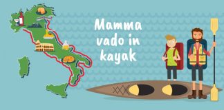 Mamma vado Kayak fratelli Valli Molise