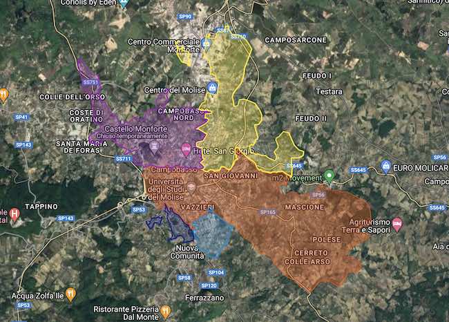 mappa campobasso 20 settembre 2024