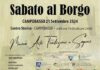 sabato al borgo 21 settembre 2024